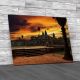 Angkor Wat At Sunset Canvas Print Large Picture Wall Art