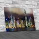 Hong Kong Skyline At Night Canvas Print Large Picture Wall Art