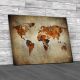 Paint Peeling World Map Canvas Print Large Picture Wall Art