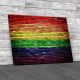 Rainbow Flag Brick Wall Canvas Print Large Picture Wall Art