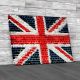 Union Jack Flag Brick Wall Canvas Print Large Picture Wall Art