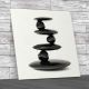 Balanced Zen Stones Square Canvas Print Large Picture Wall Art