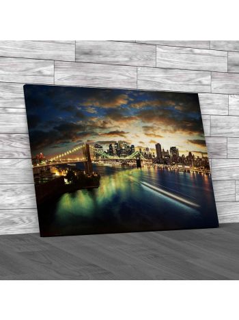 New York Cityscape 1 Canvas Print Large Picture Wall Art