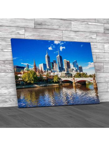 Melbourne Skyline Canvas Print Large Picture Wall Art