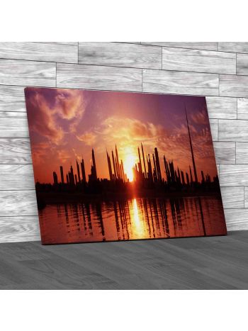 Dubai Cityscape Canvas Print Large Picture Wall Art