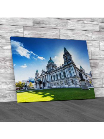 Belfast City Hall In Sunshine Canvas Print Large Picture Wall Art