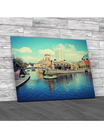 Birmingham Water Canal Network Canvas Print Large Picture Wall Art