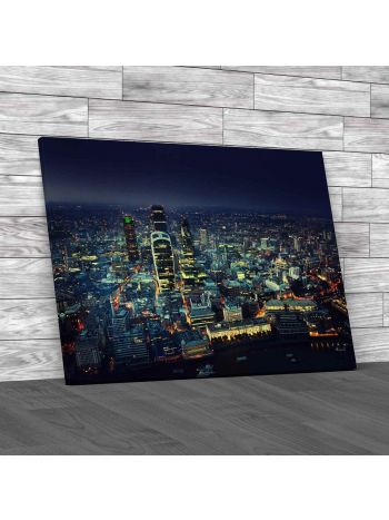 City Of London At Sunset Canvas Print Large Picture Wall Art