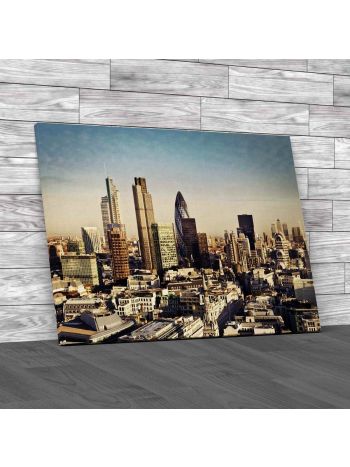 City Of London Docklands Canvas Print Large Picture Wall Art