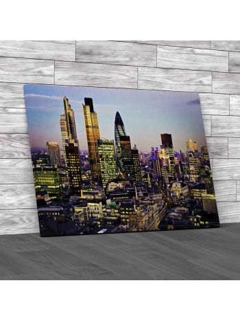 City Of London Skyline Canvas Print Large Picture Wall Art