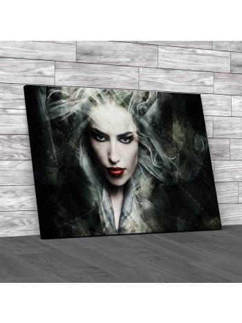 Dark Fantasy Sorceress Woman Canvas Print Large Picture Wall Art