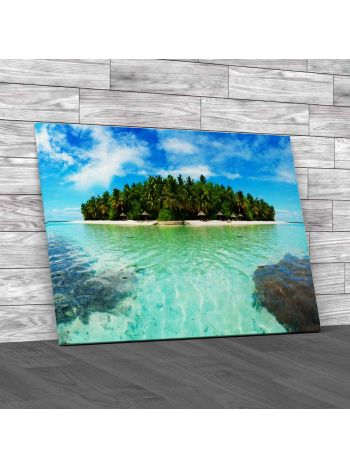 Maldivian Atoll Canvas Print Large Picture Wall Art