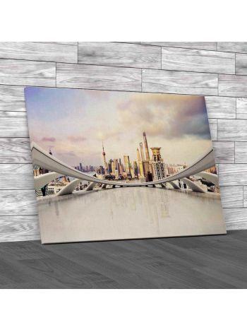 Modern City Skyline Shanghai China Canvas Print Large Picture Wall Art