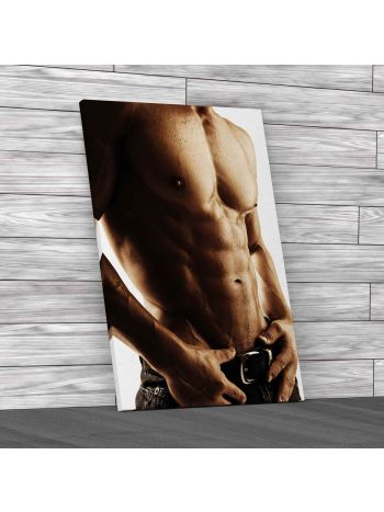 Sexy Naked Man Body Canvas Print Large Picture Wall Art