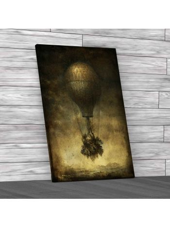 Vitange Air Balloon Rust Canvas Print Large Picture Wall Art