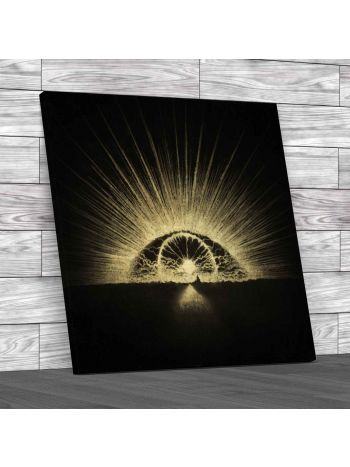 Rising Eye Sunset Square Canvas Print Large Picture Wall Art